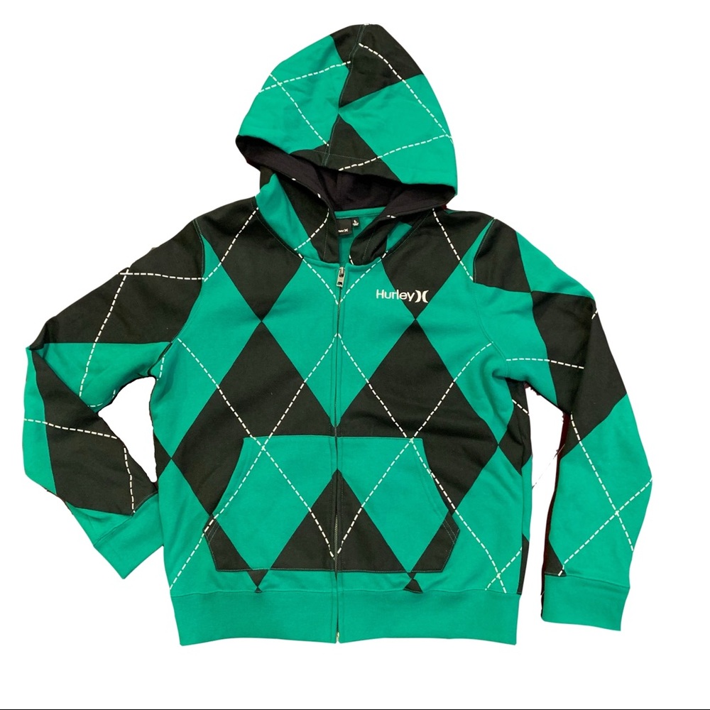 Hurley Green & Black Jacket with Hood